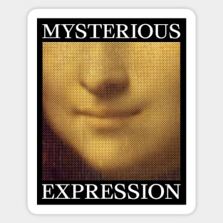 Mysterious expression dark Sticker